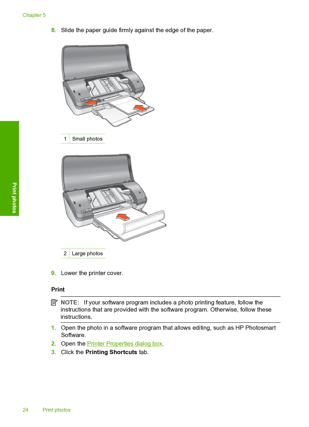 HP 910 manual Click the Printing Shortcuts tab 