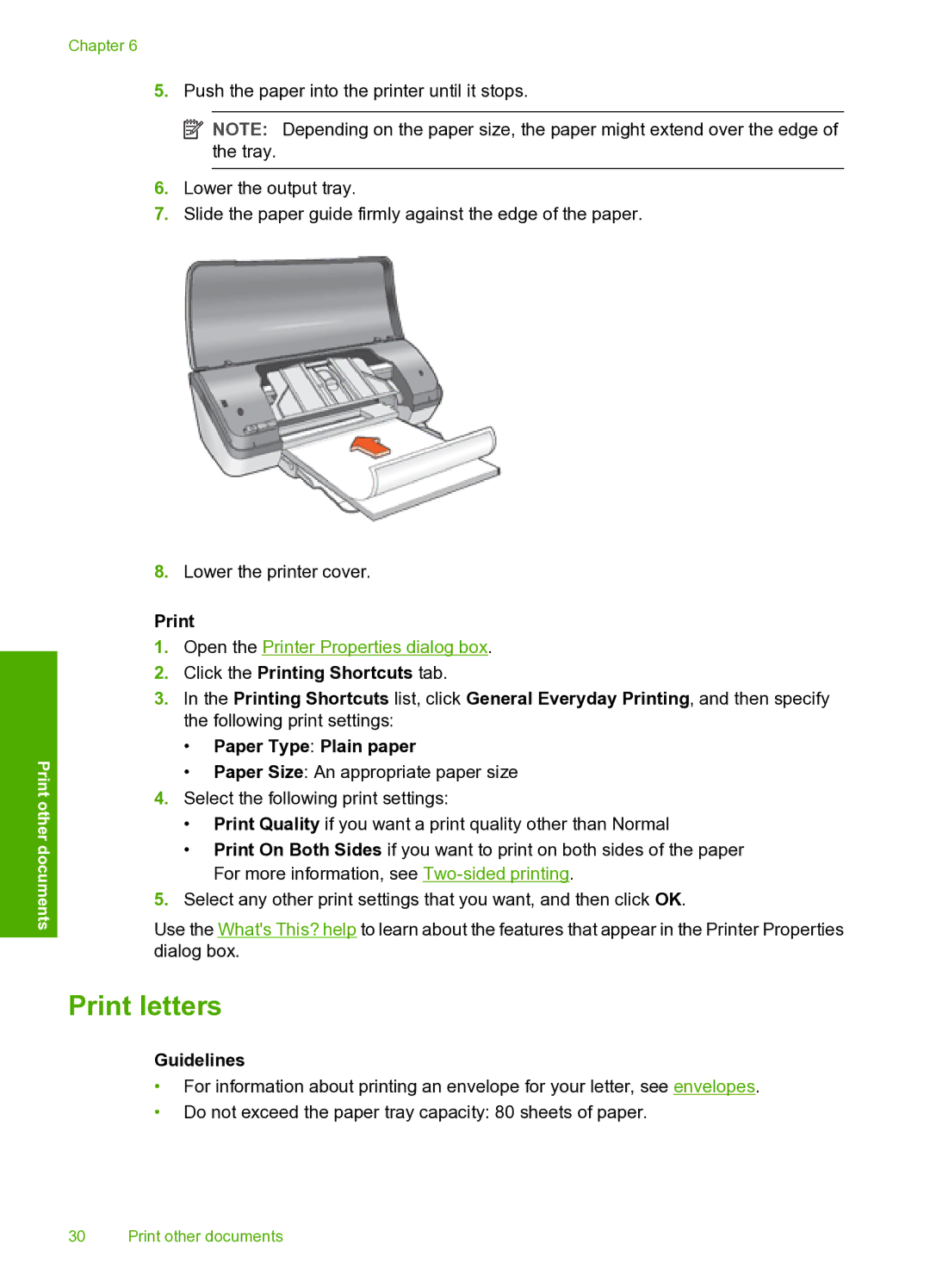 HP 910 manual Print letters 