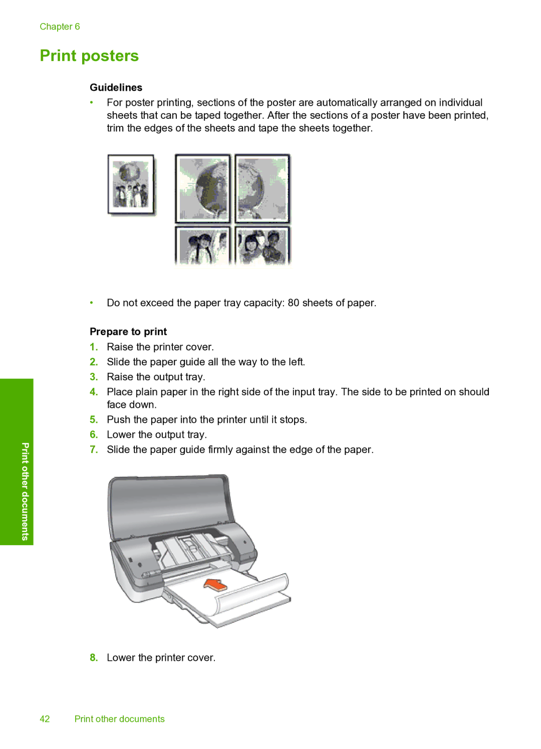 HP 910 manual Print posters 