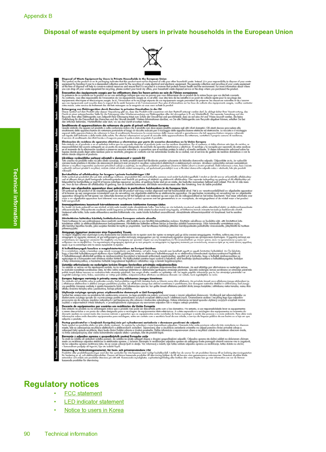 HP 910 manual Regulatory notices 