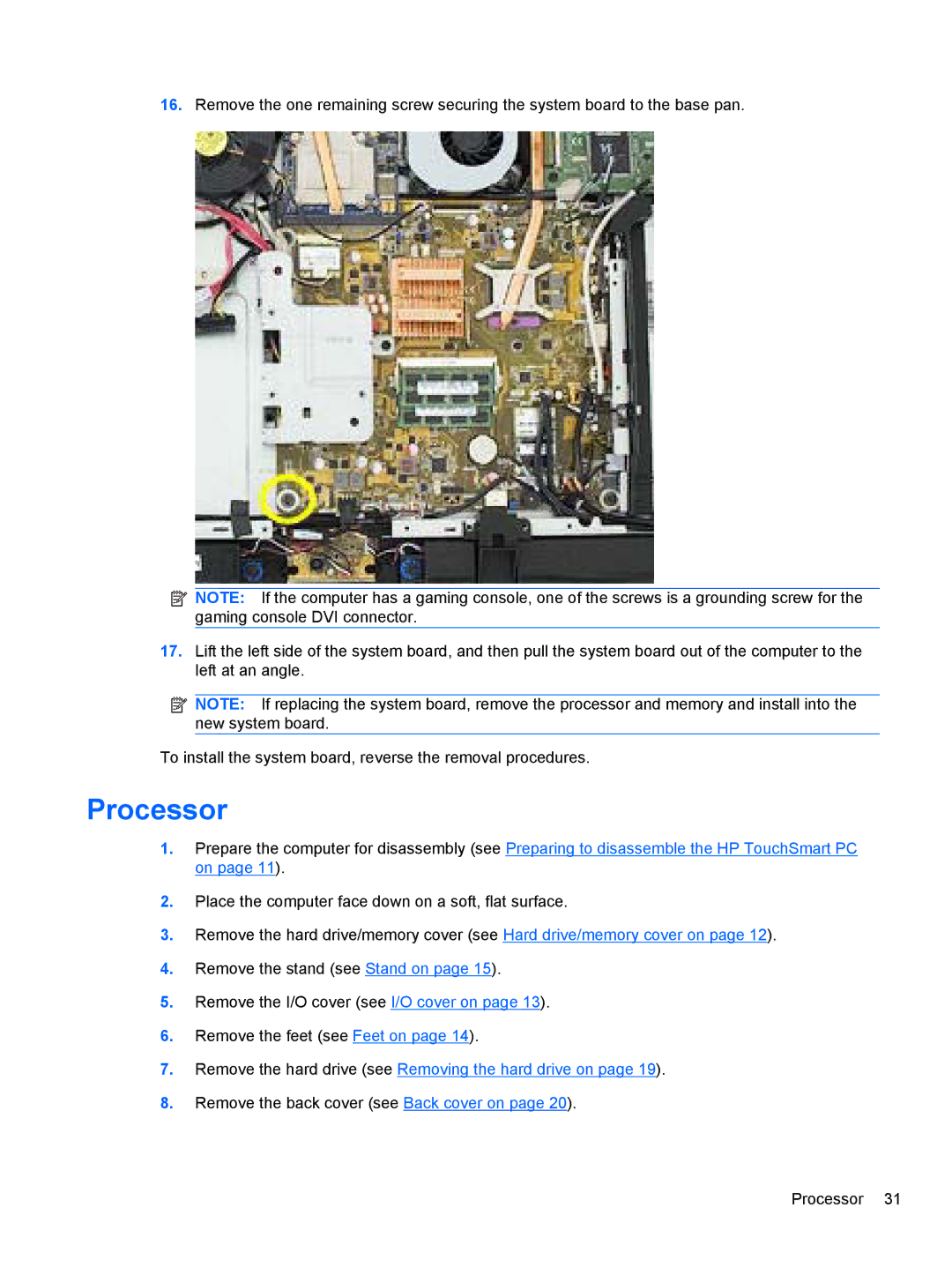 HP 9100 manual Processor 