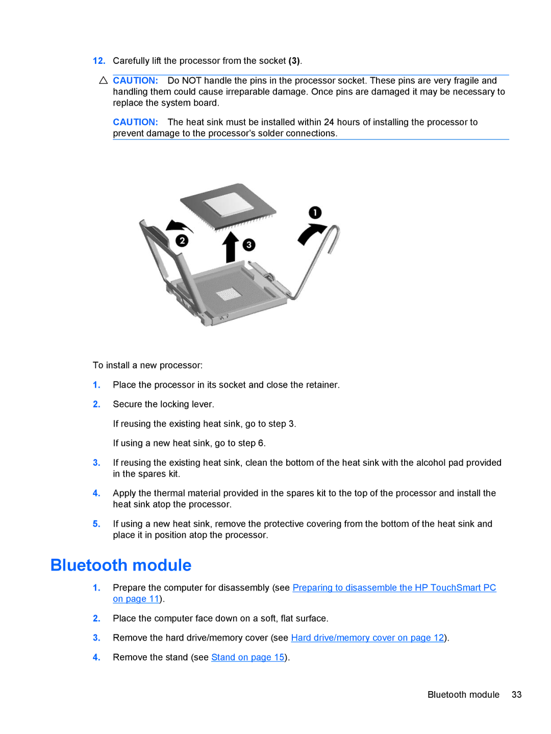 HP 9100 manual Bluetooth module 