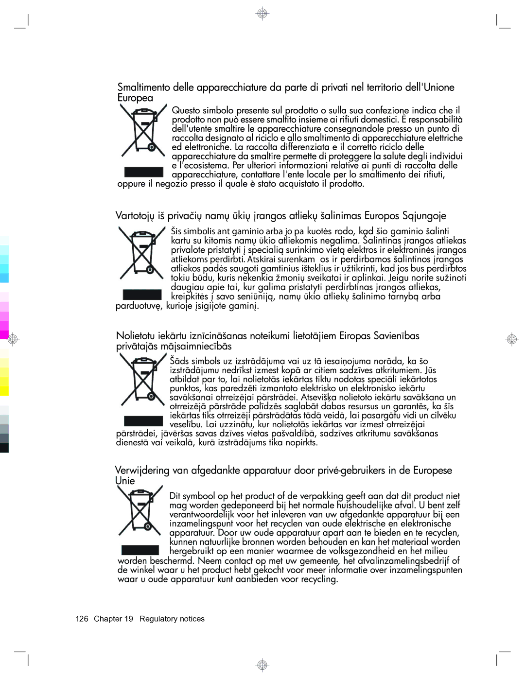 HP 912c Messenger manual Regulatory notices 