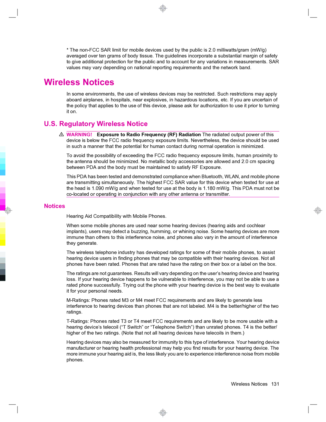 HP 912c Messenger manual Wireless Notices, Regulatory Wireless Notice 