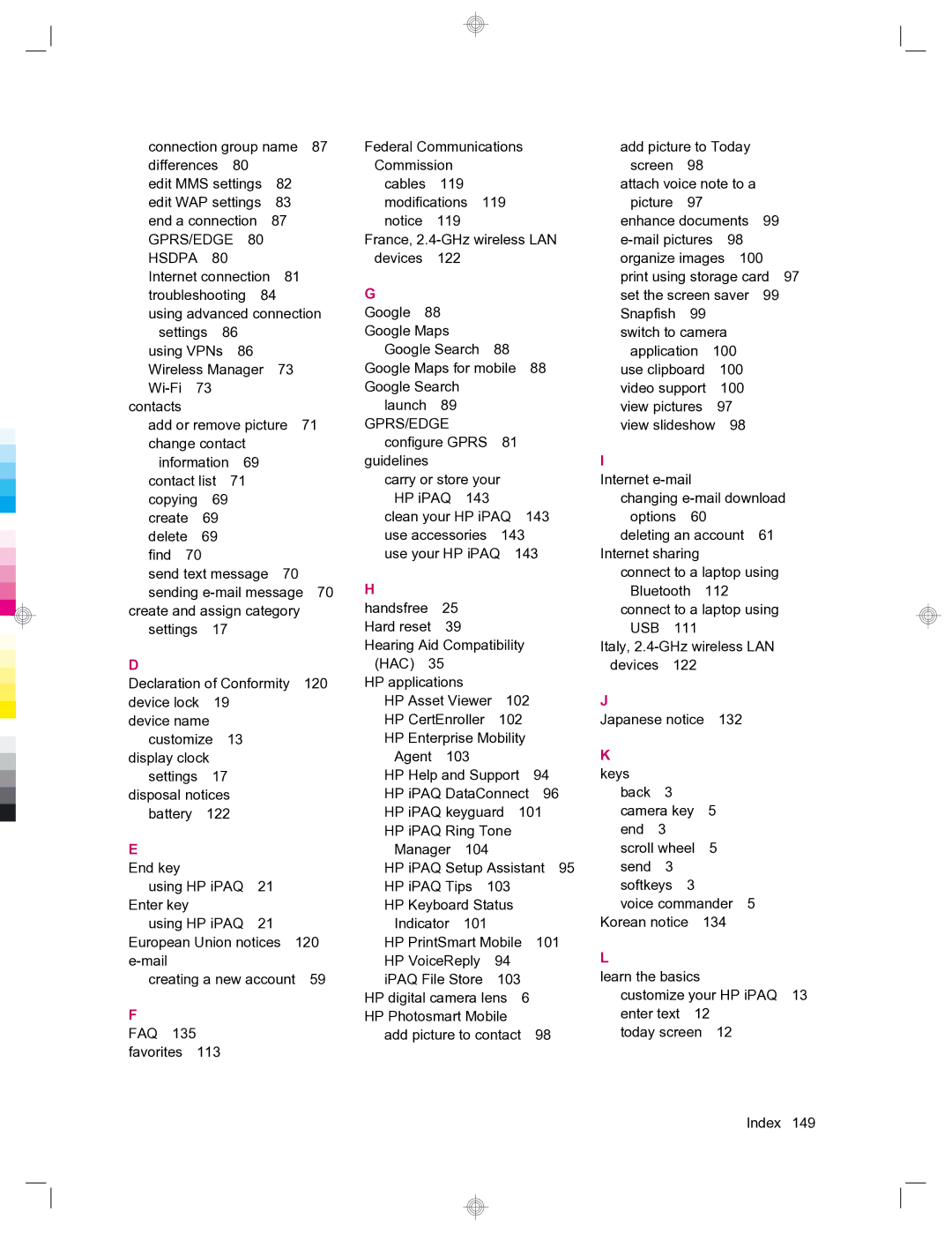 HP 912c Messenger manual Keys 