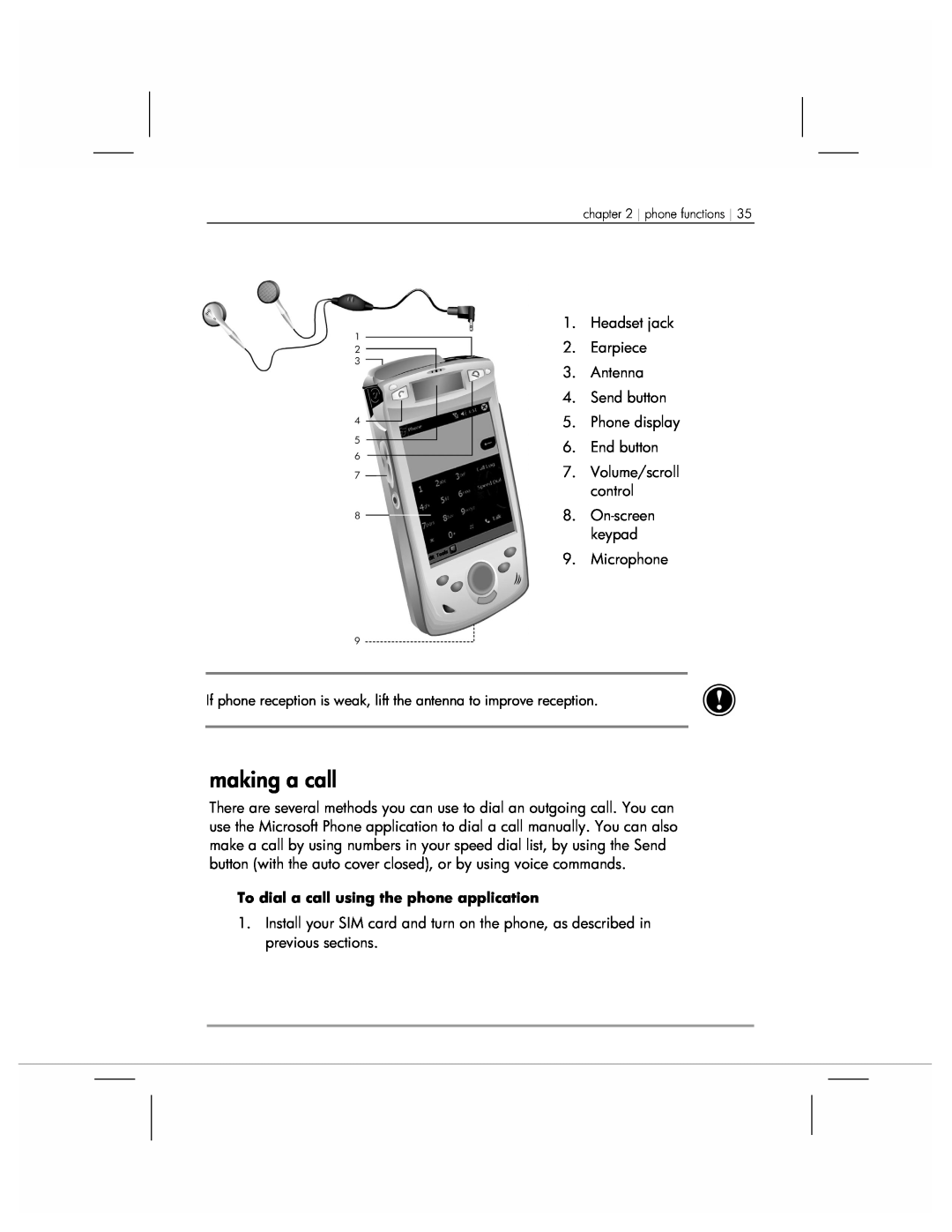 HP 920 manual making a call 