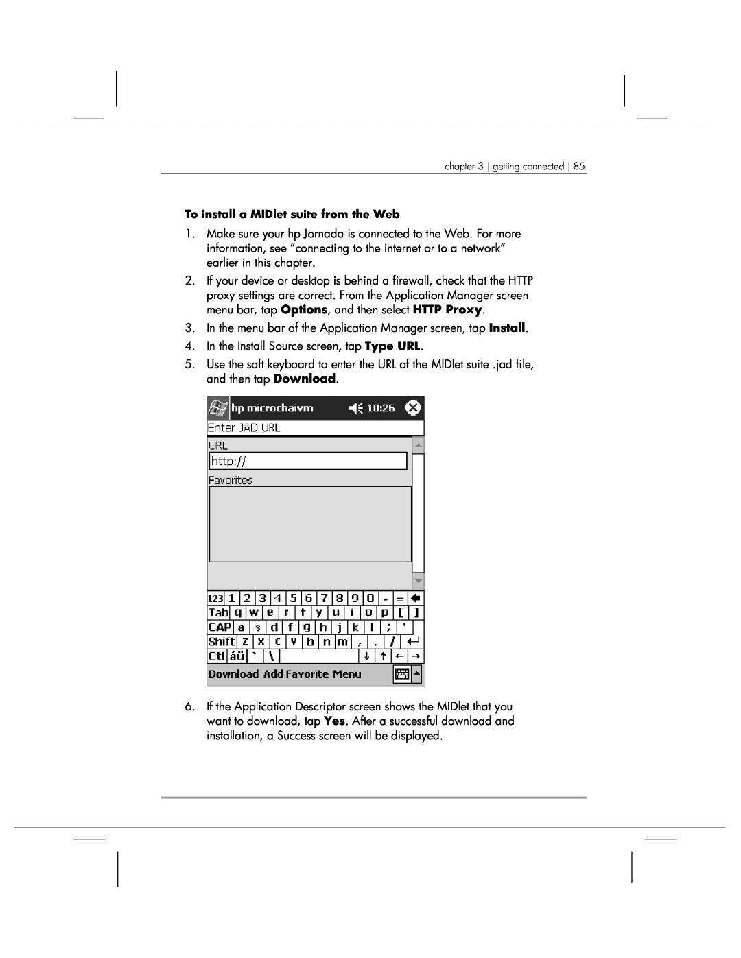 HP 920 manual In the menu bar of the Application Manager screen, tap Install 