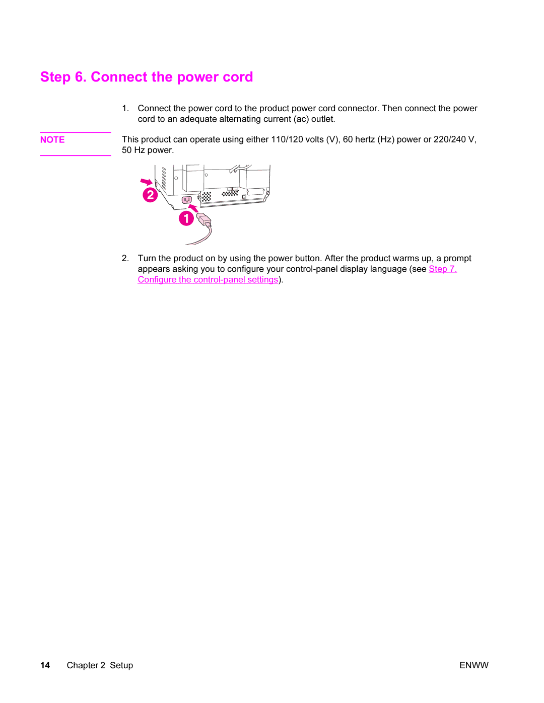 HP 9200c manual Connect the power cord 