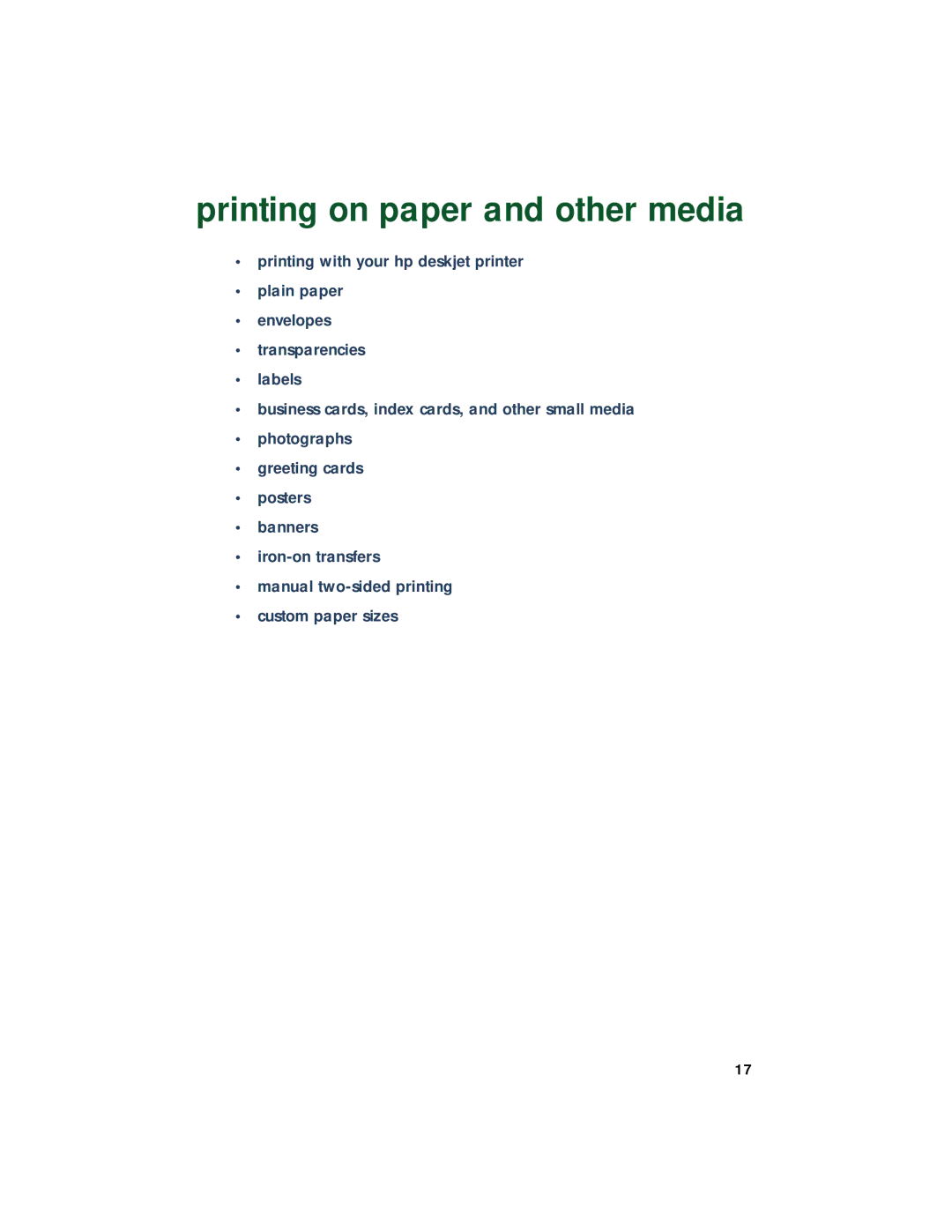 HP 948c, 920c, 940c manual Printing on paper and other media 