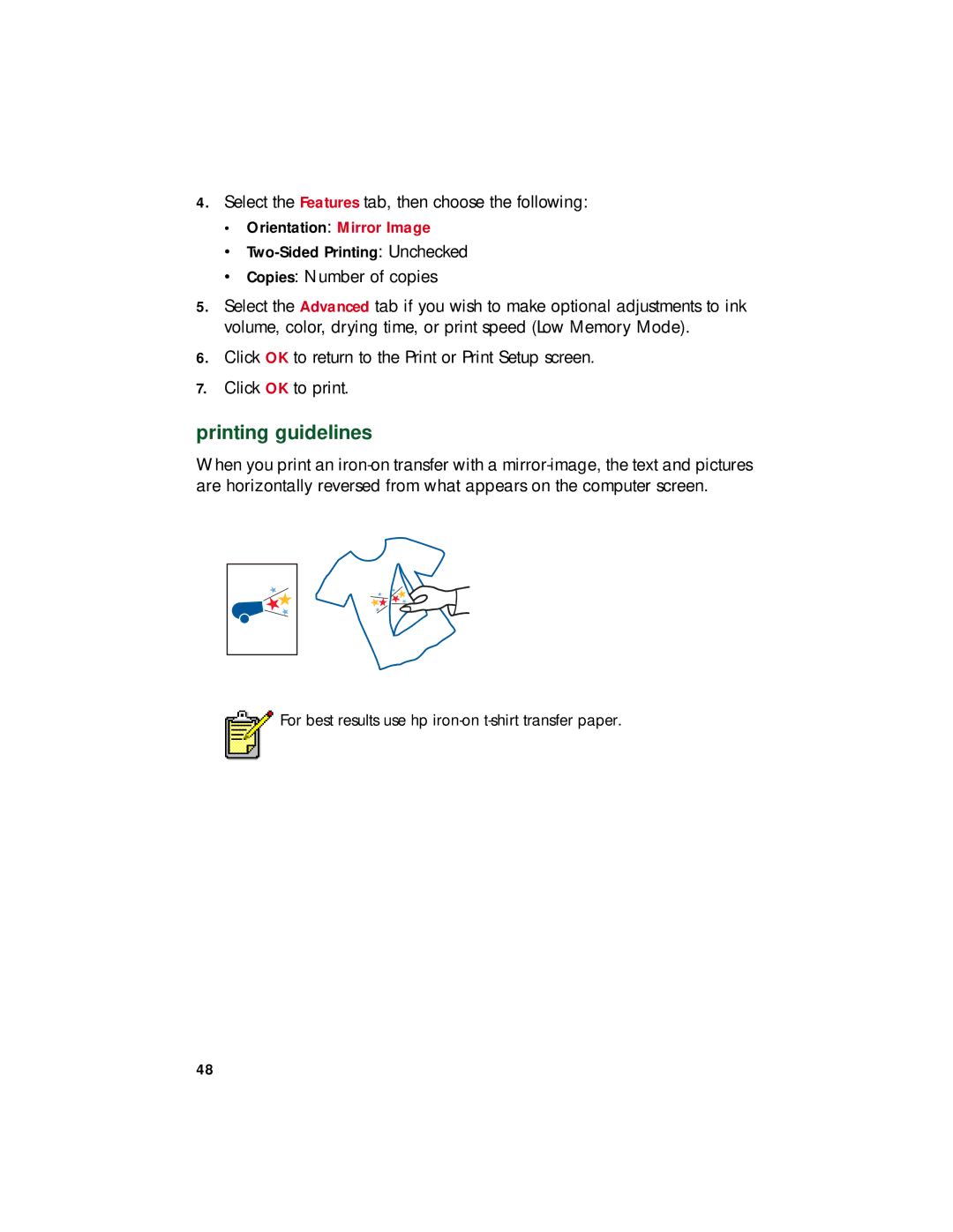 HP 940c, 920c, 948c manual Orientation Mirror Image 