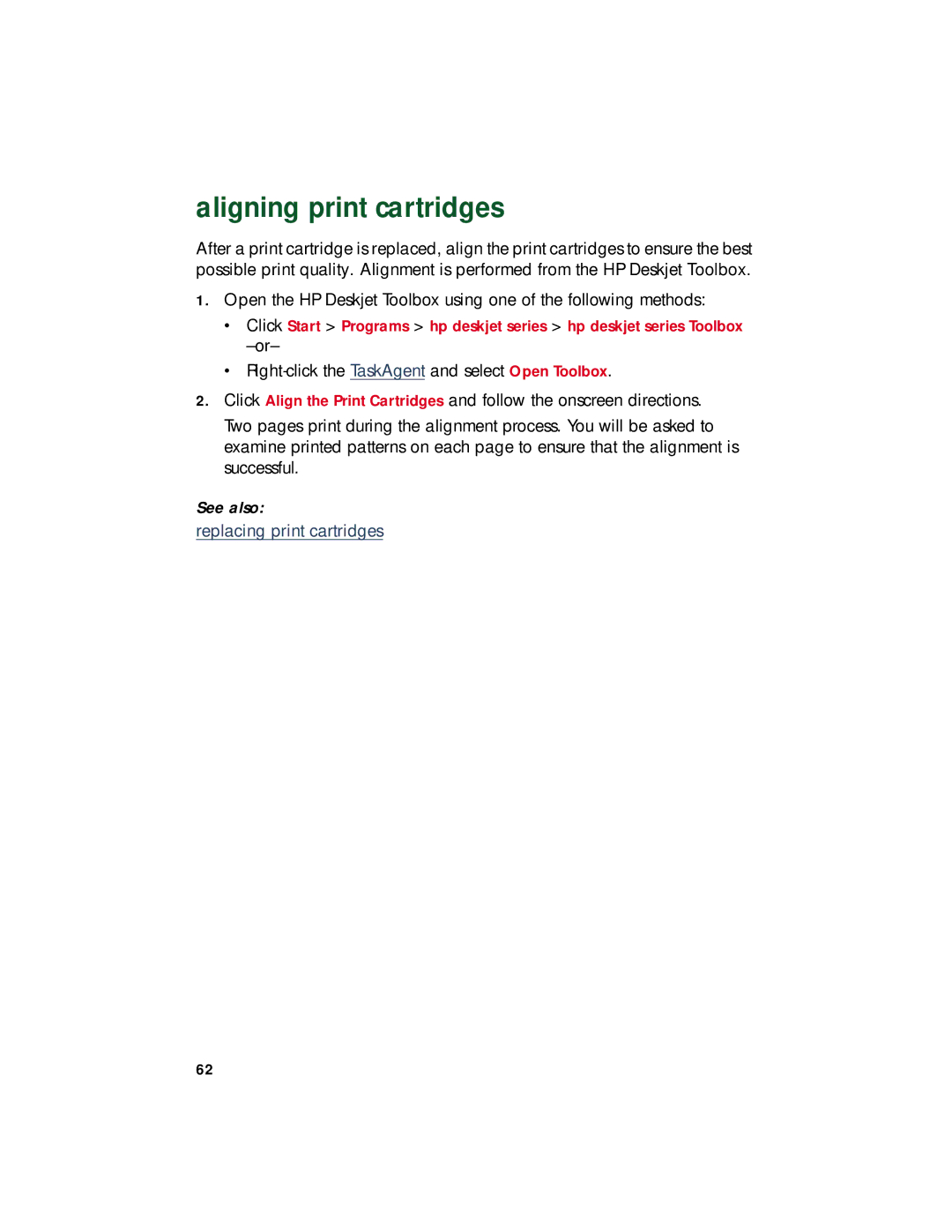 HP 948c, 920c, 940c manual Aligning print cartridges 