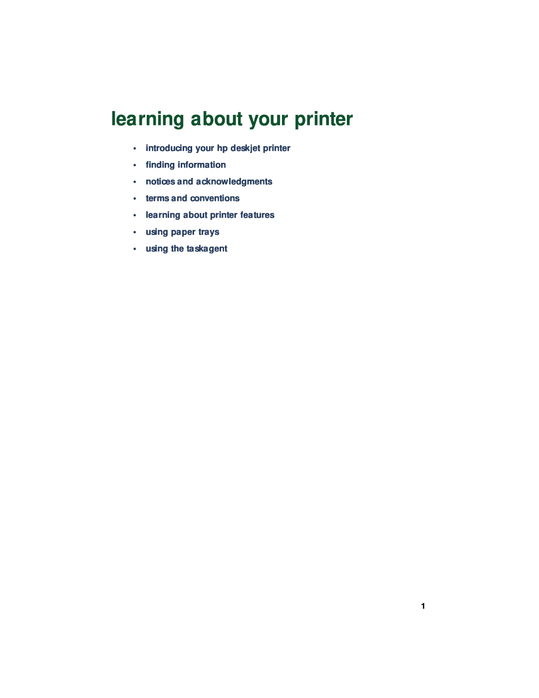 HP 920c, 948c, 940c manual learning about your printer, introducing your hp deskjet printer finding information 
