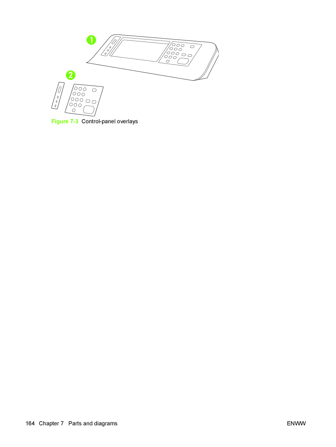 HP 9250C manual 3Control-panel overlays Parts and diagrams 