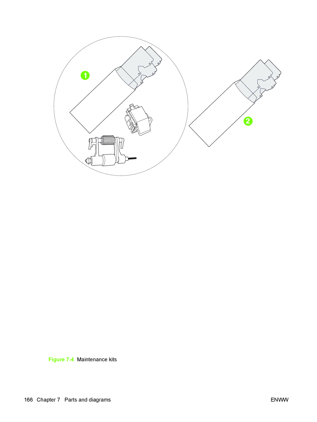 HP 9250C manual 4Maintenance kits Parts and diagrams 