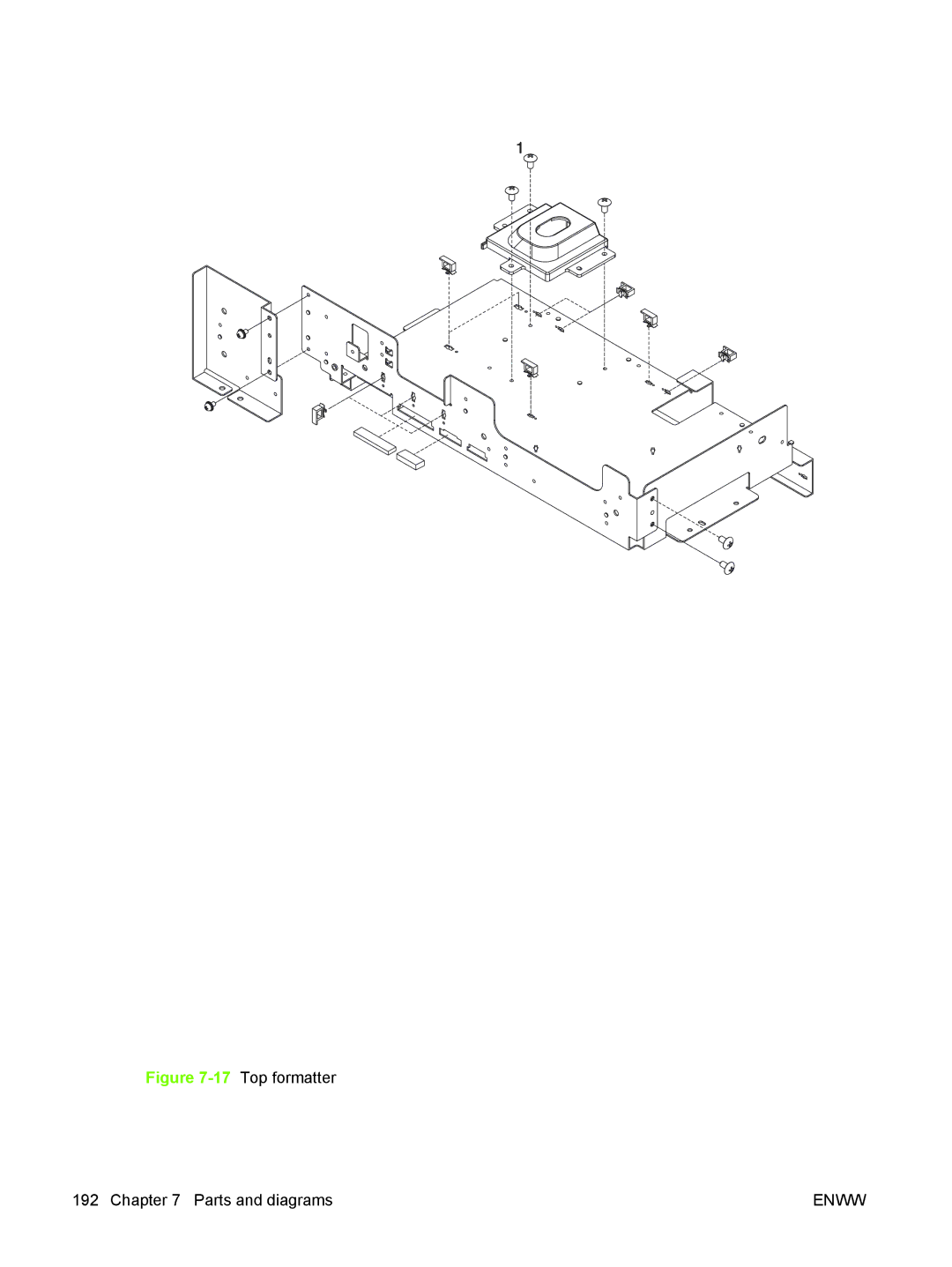 HP 9250C manual 17Top formatter Parts and diagrams 