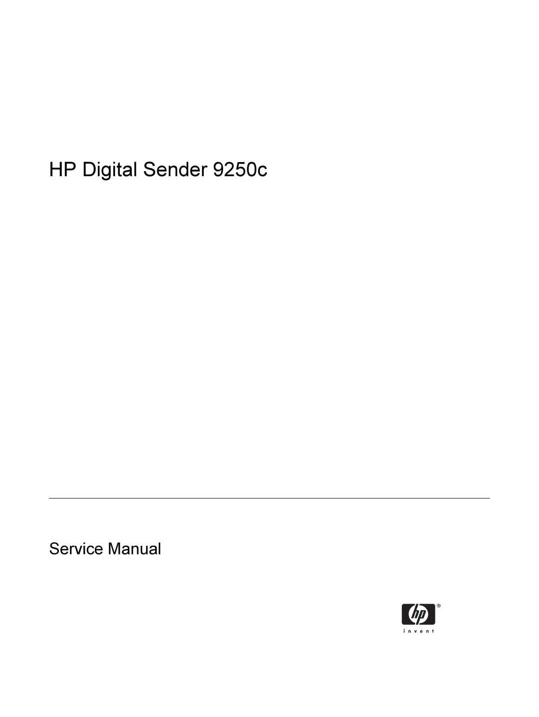 HP 9250C manual HP Digital Sender 9250c 