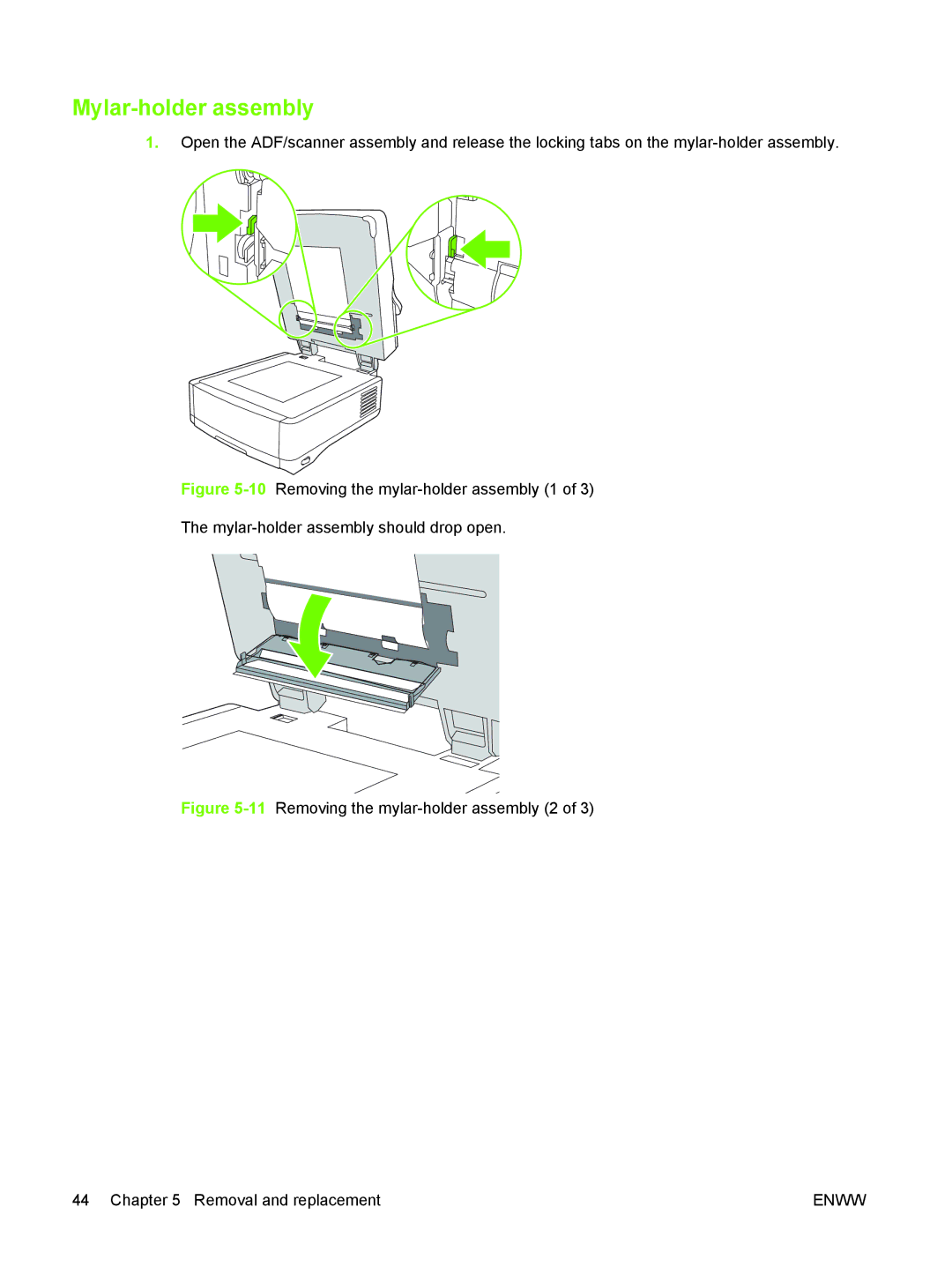 HP 9250C manual Mylar-holder assembly 