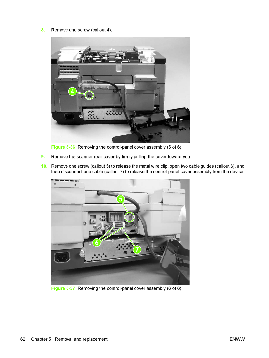 HP 9250C manual Remove one screw callout 