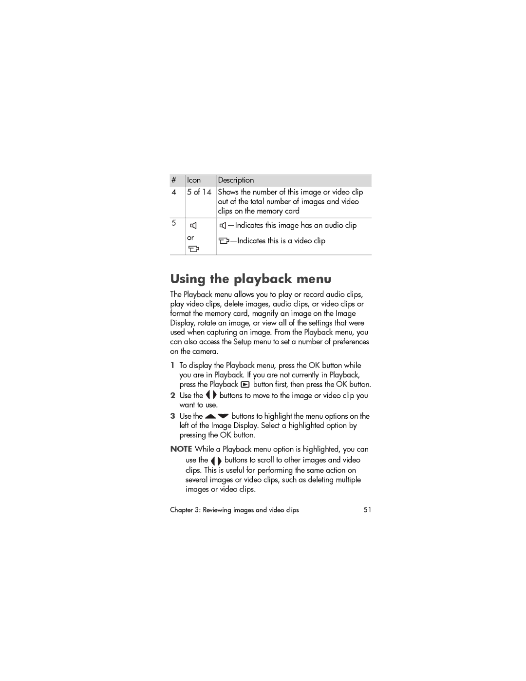 HP 930 manual Using the playback menu 