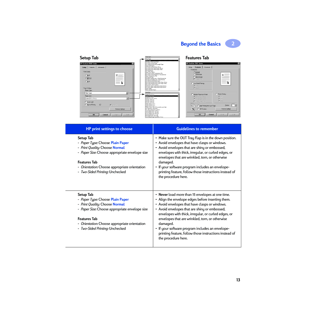 HP 930c manual Paper Type Choose Plain Paper Print Quality Choose Normal 