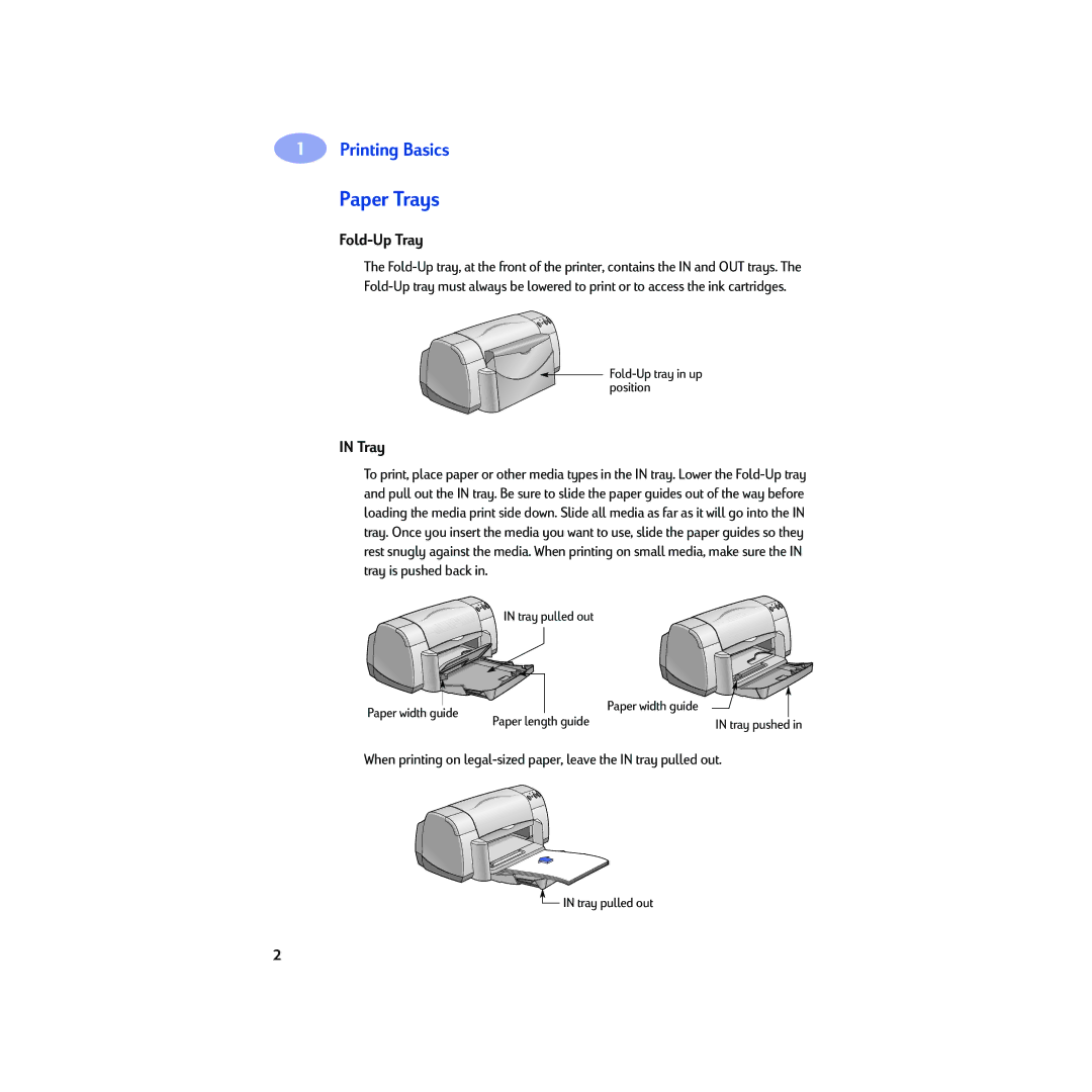 HP 930c manual Paper Trays, Fold-Up Tray, Fold-Up tray in up position 