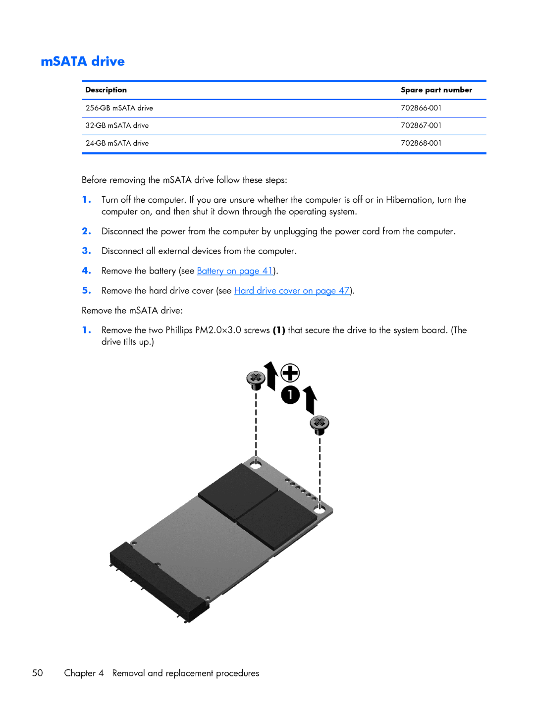 HP 9470m i7 Win8 D3K33UT#ABA manual MSATA drive 