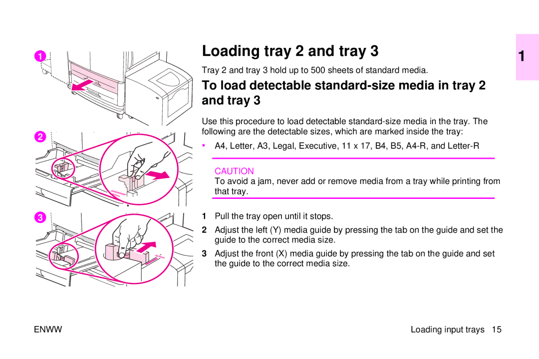 HP 9500mfp manual Loading tray 2 and tray, To load detectable standard-size media in tray 2 and tray 