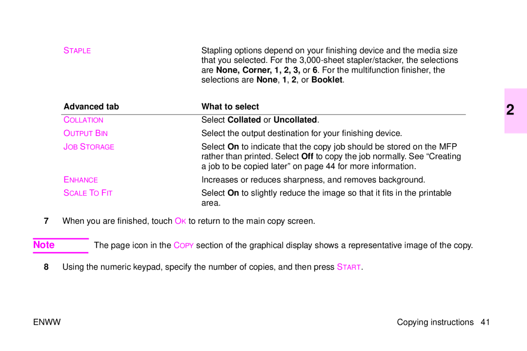 HP 9500mfp manual Select Collated or Uncollated 