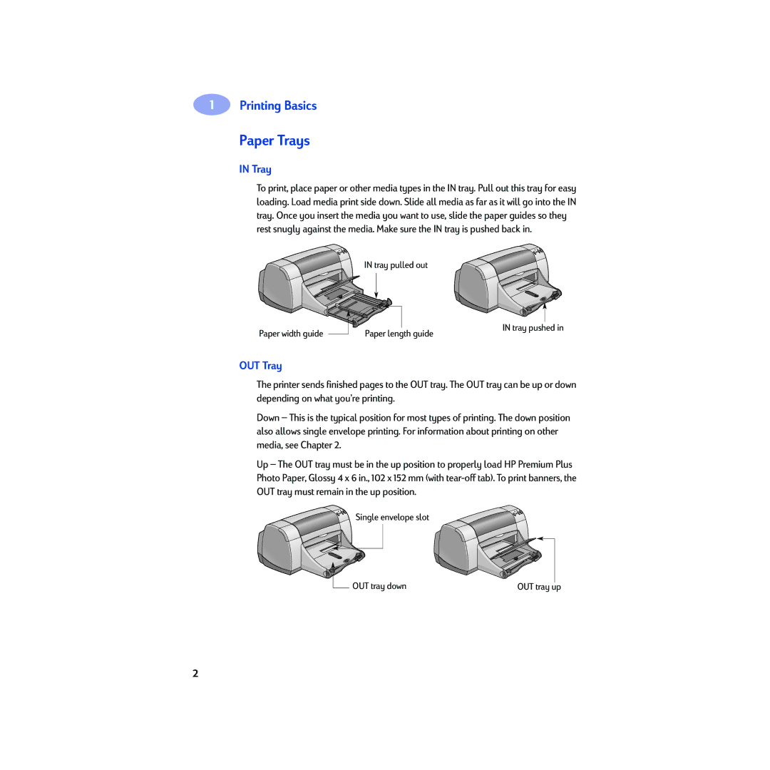 HP 950C manual Paper Trays, OUT Tray 