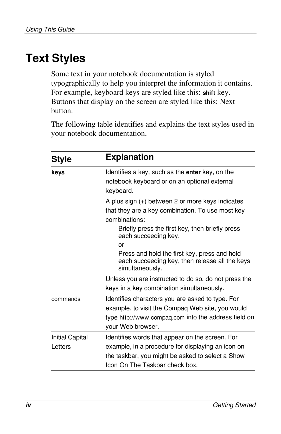 HP 940AP, 955AP, 950AP, 943AP, 945AP, 935AP, 927AP, 930AP, 925EA, 923AP, 908EA, 906EA, 905US, 906US Text Styles, Style Explanation 