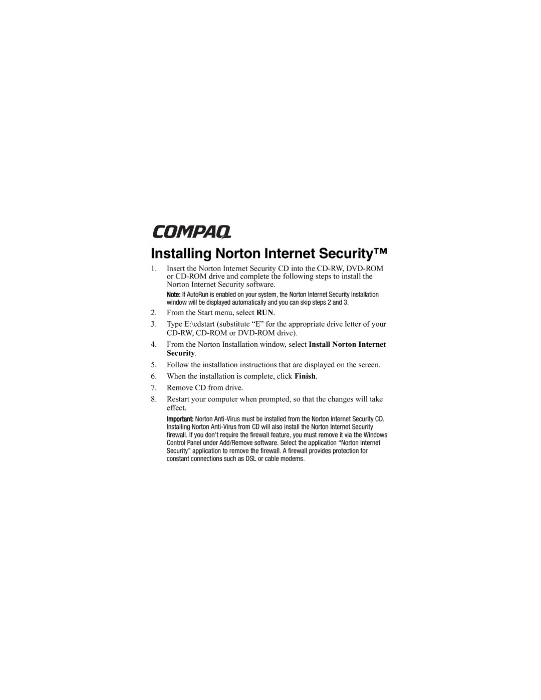 HP 955AP manual Installing Norton Internet Security 