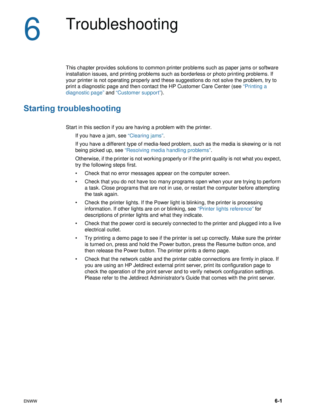 HP 9600 manual Troubleshooting, Starting troubleshooting 