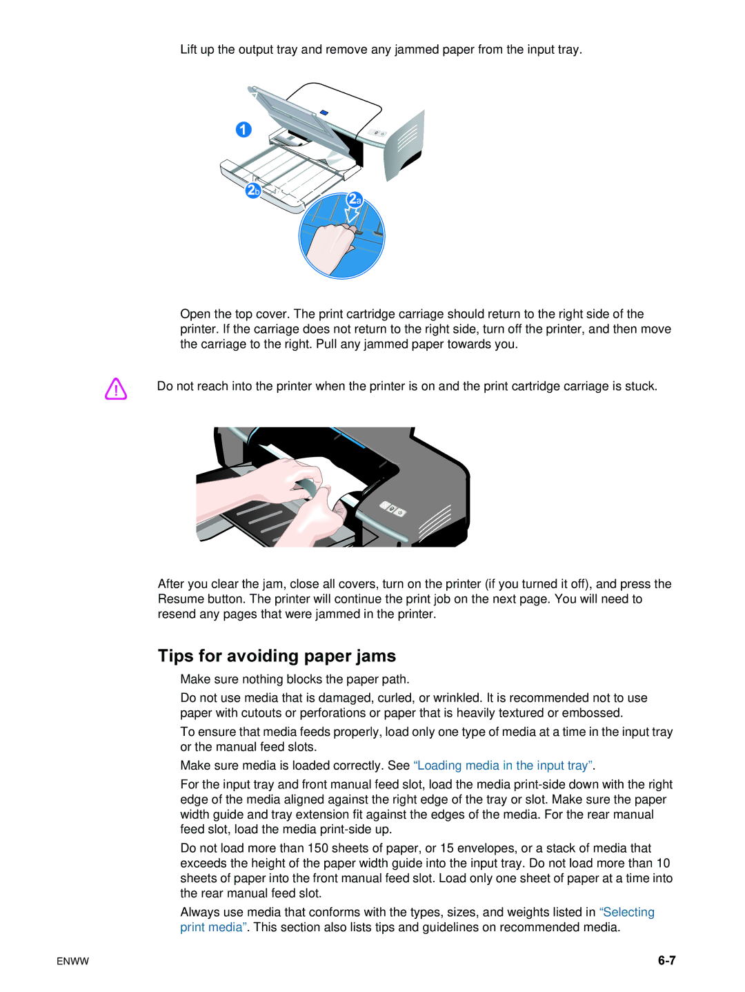 HP 9600 manual Tips for avoiding paper jams 