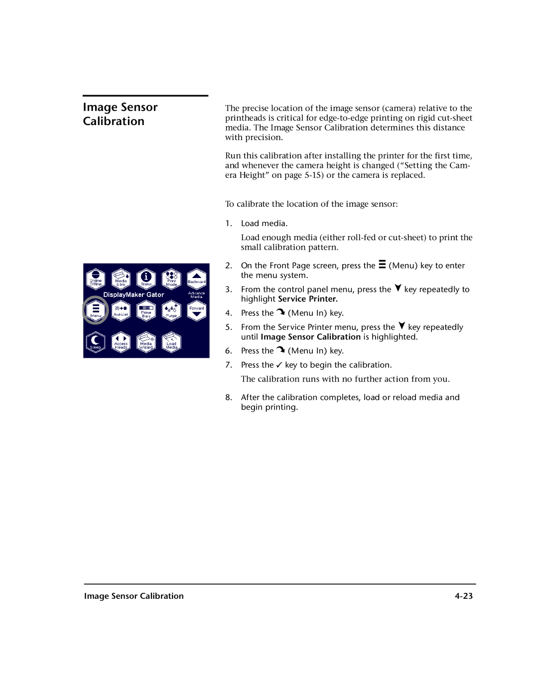 HP 72SI, 98SI manual Load media, Image Sensor Calibration 