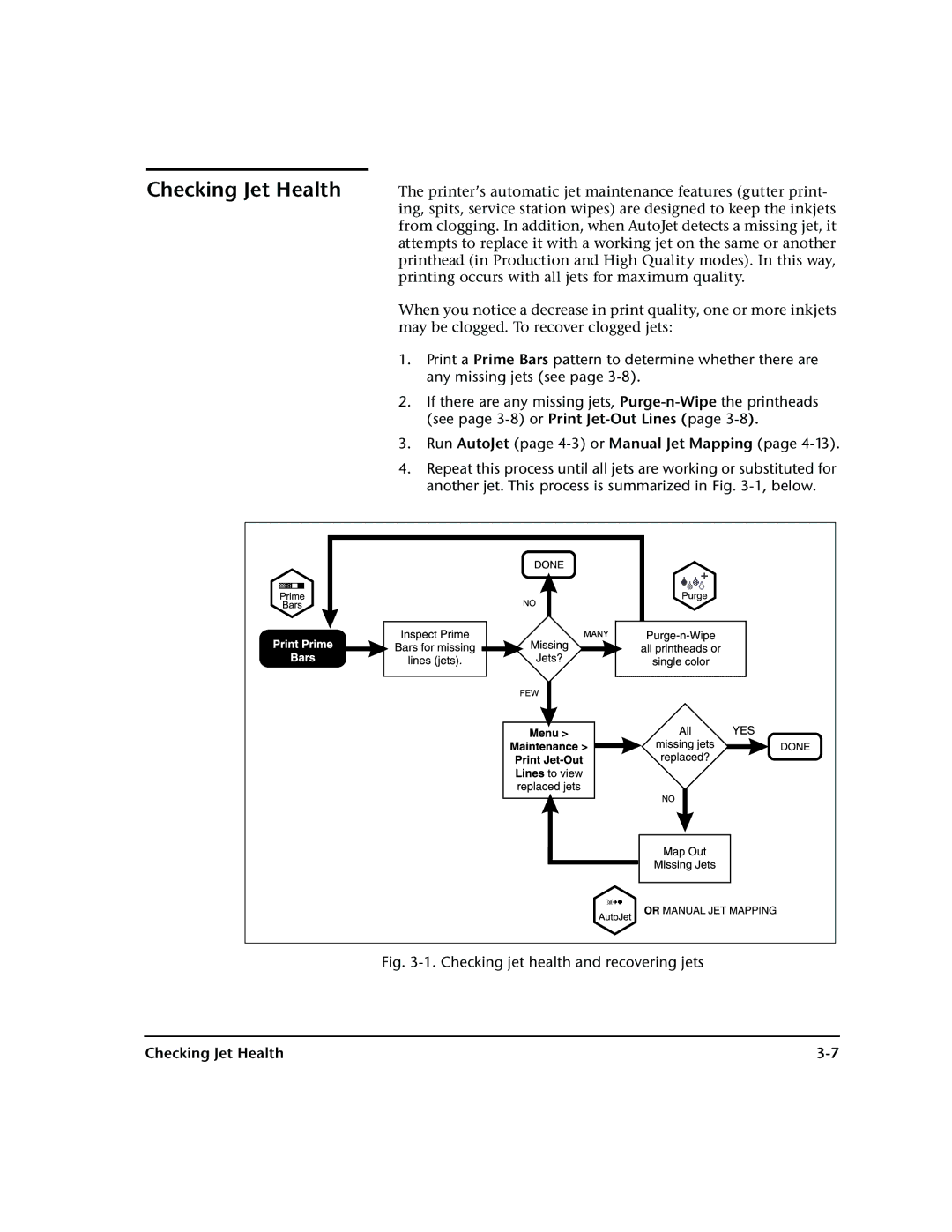 HP 72SI, 98SI manual Checking Jet Health 