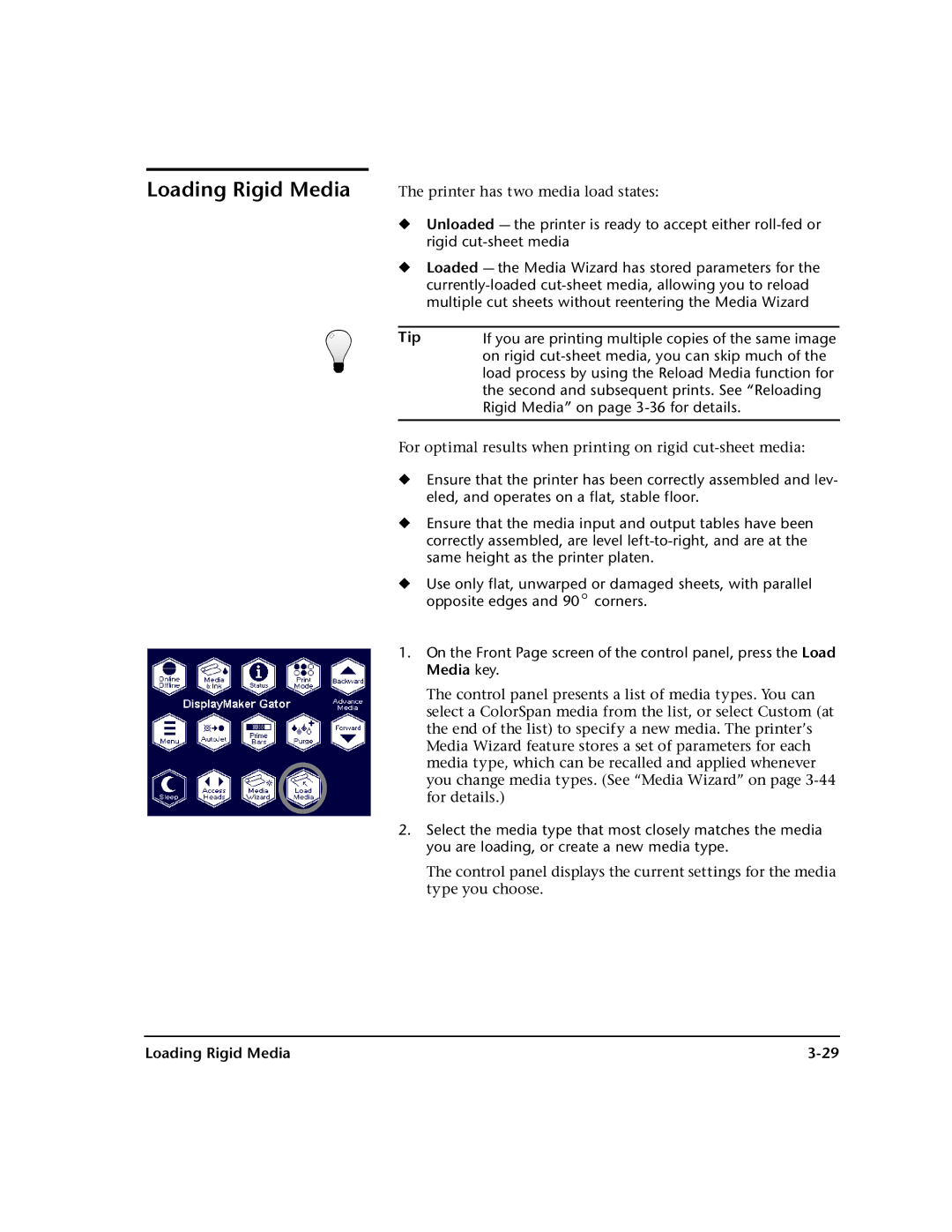 HP 72SI, 98SI manual Loading Rigid Media 