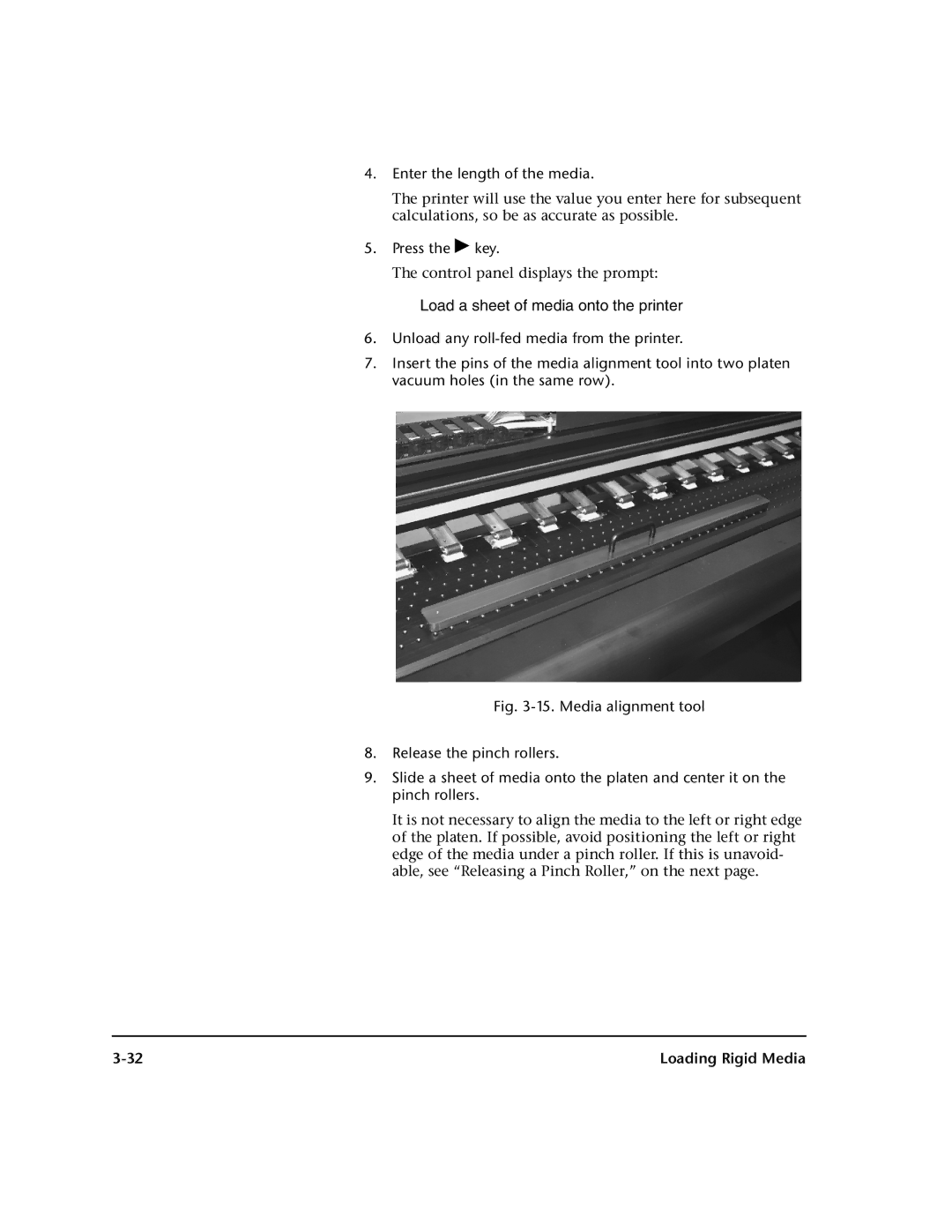 HP 98SI, 72SI manual Enter the length of the media, Press the ! key 