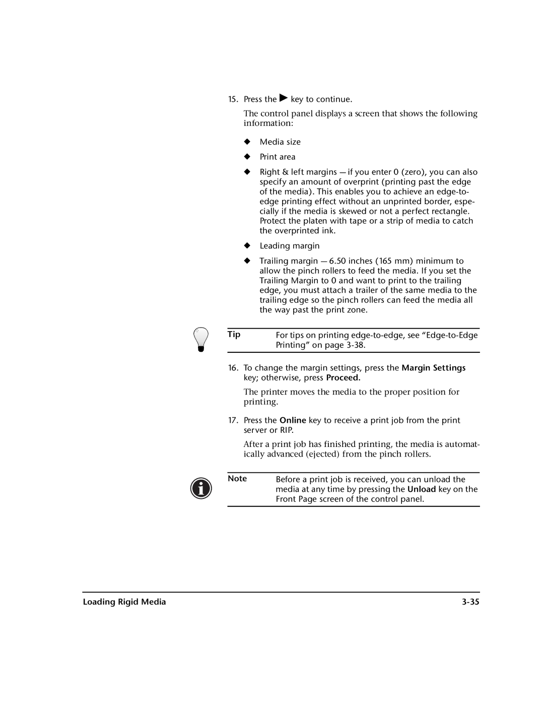 HP 72SI, 98SI manual Tip, For tips on printing edge-to-edge, see Edge-to-Edge 