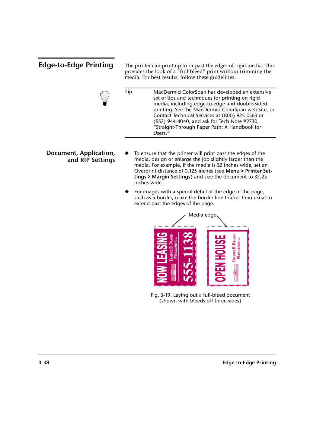 HP 98SI, 72SI manual MacDermid ColorSpan has developed an extensive, Set of tips and techniques for printing on rigid, Users 