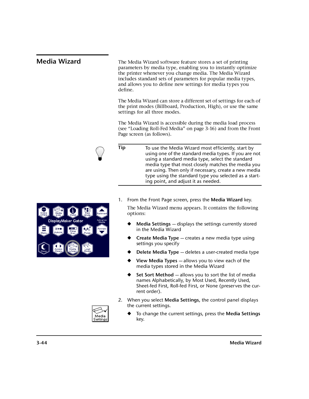 HP 98SI, 72SI manual Media Wizard 