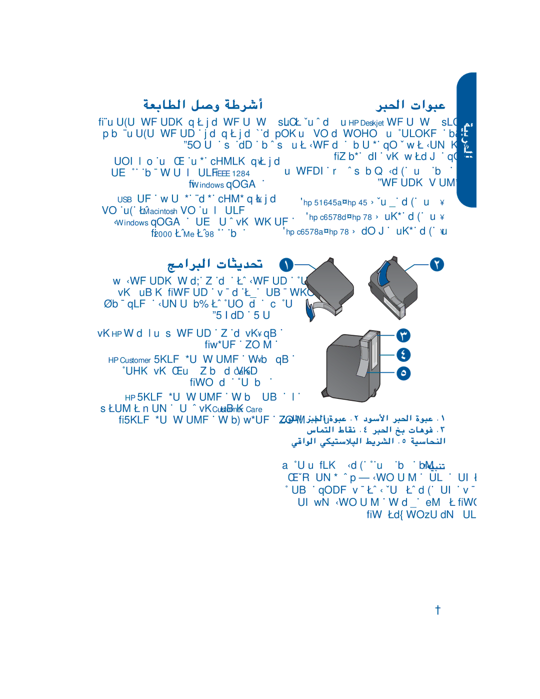 HP 980c, 990c, 960c manual WFUD« qË Wd√, 5IdD« 5U 