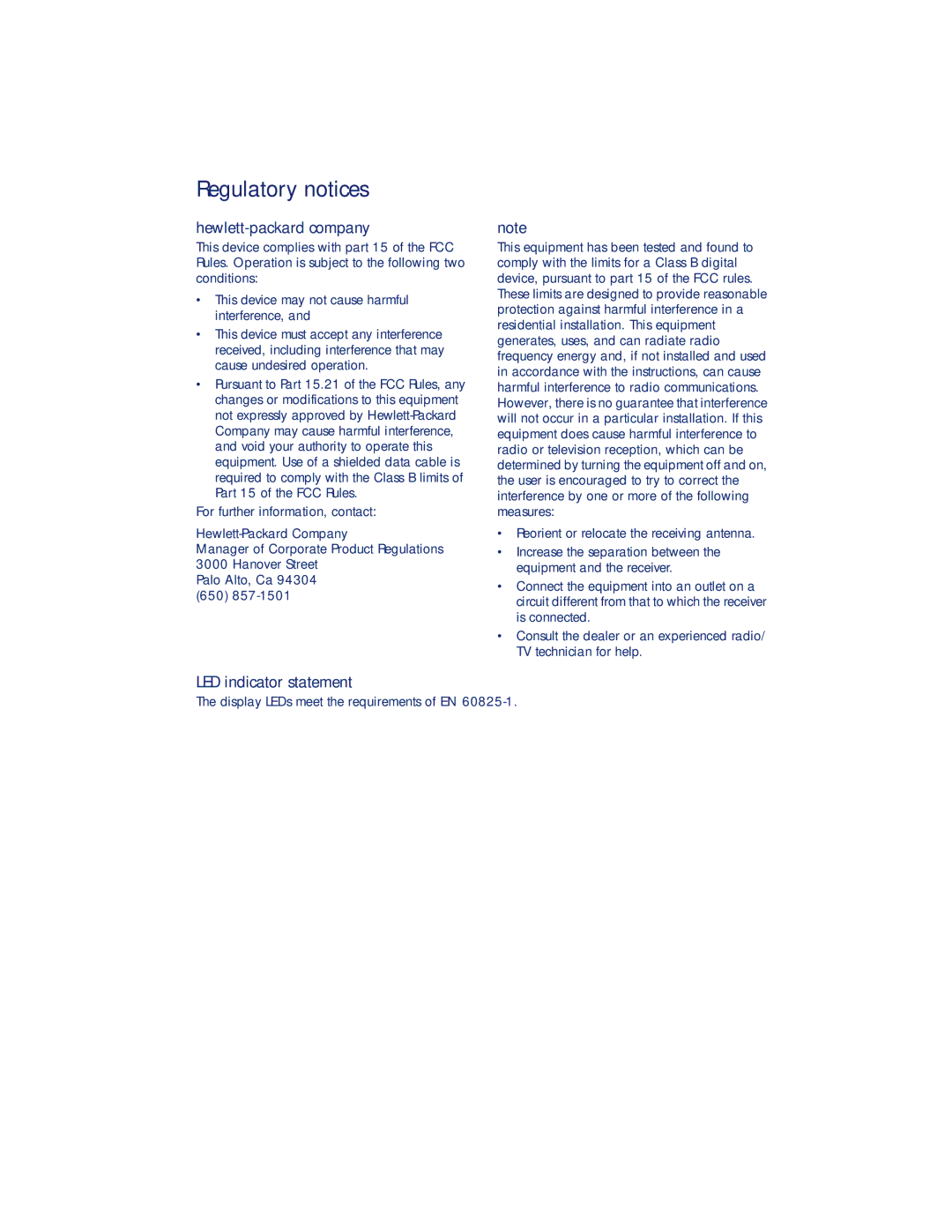 HP 990c, 960c, 980c manual Regulatory notices 