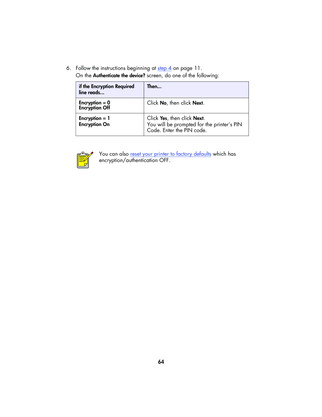 HP 995CK manual Encryption/authentication OFF 