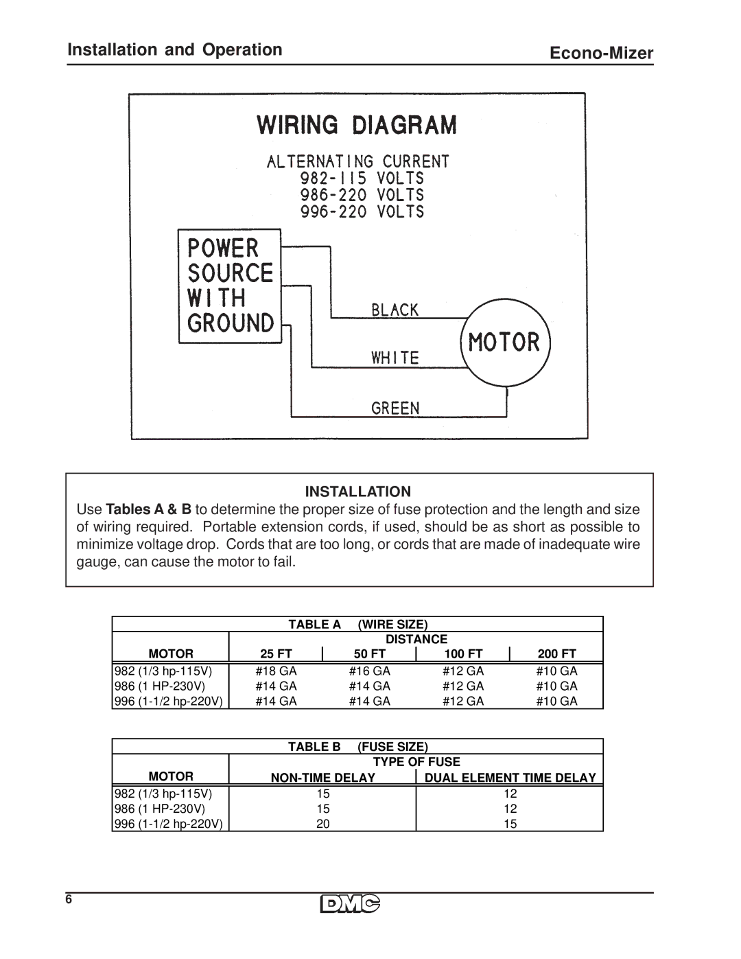 HP 996 manual Installation and Operation 