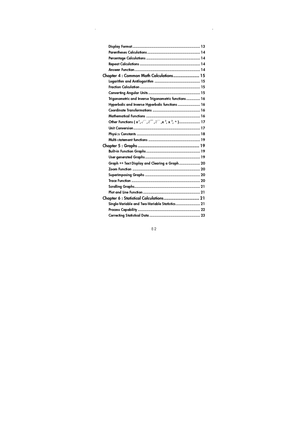 HP 9g Graphing manual Other Functions x-1, , , ,x 2, x, Statistical Calculations 