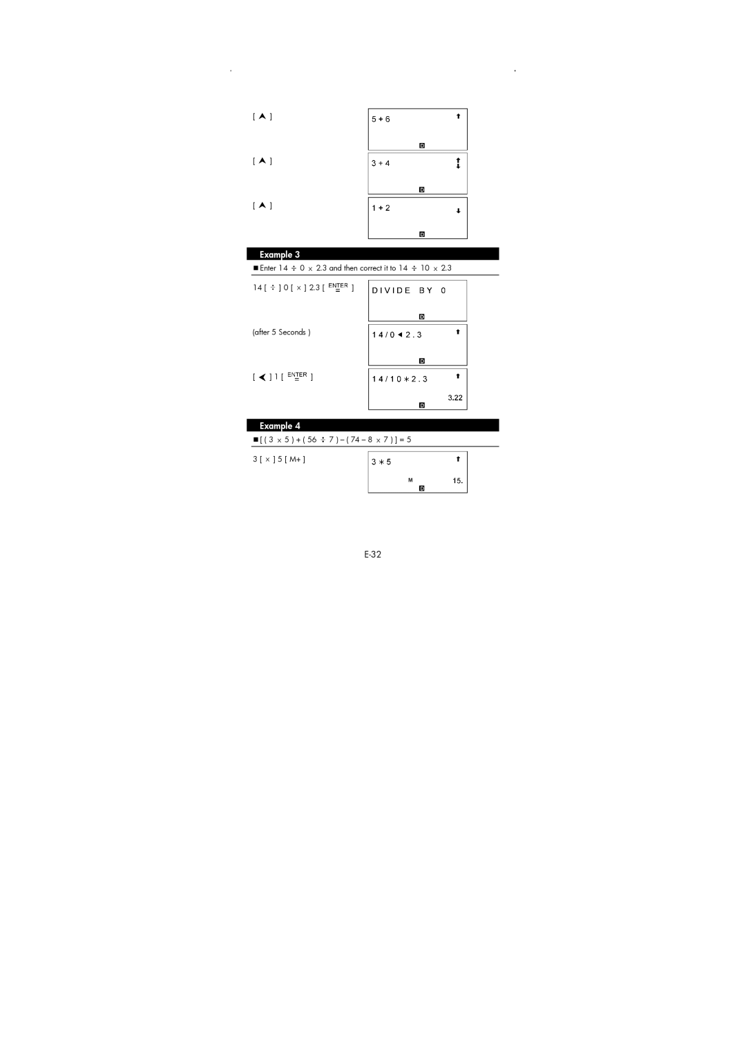 HP 9g Graphing manual × 5 + 56 7 74 8 × 7 = × 5 M+ 