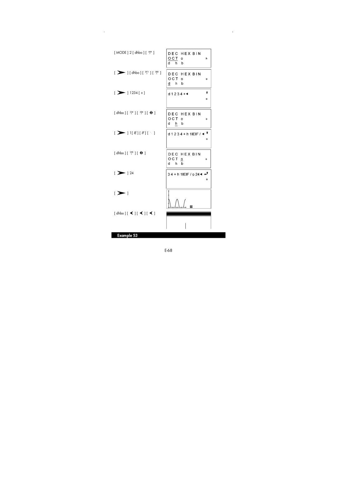 HP 9g Graphing manual Mode 2 dhbo Dhbo 1234 + IE if 