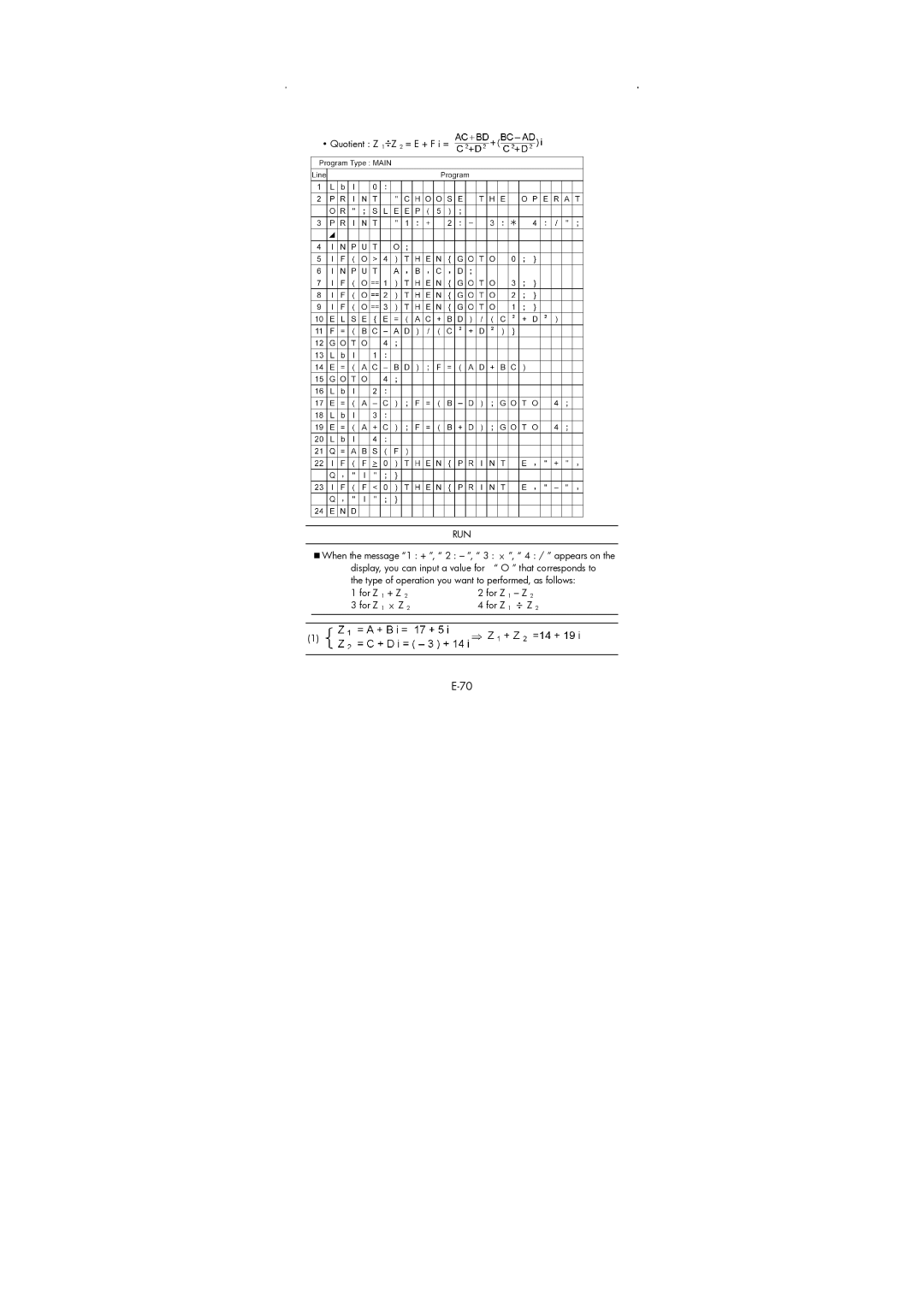 HP 9g Graphing manual Run 