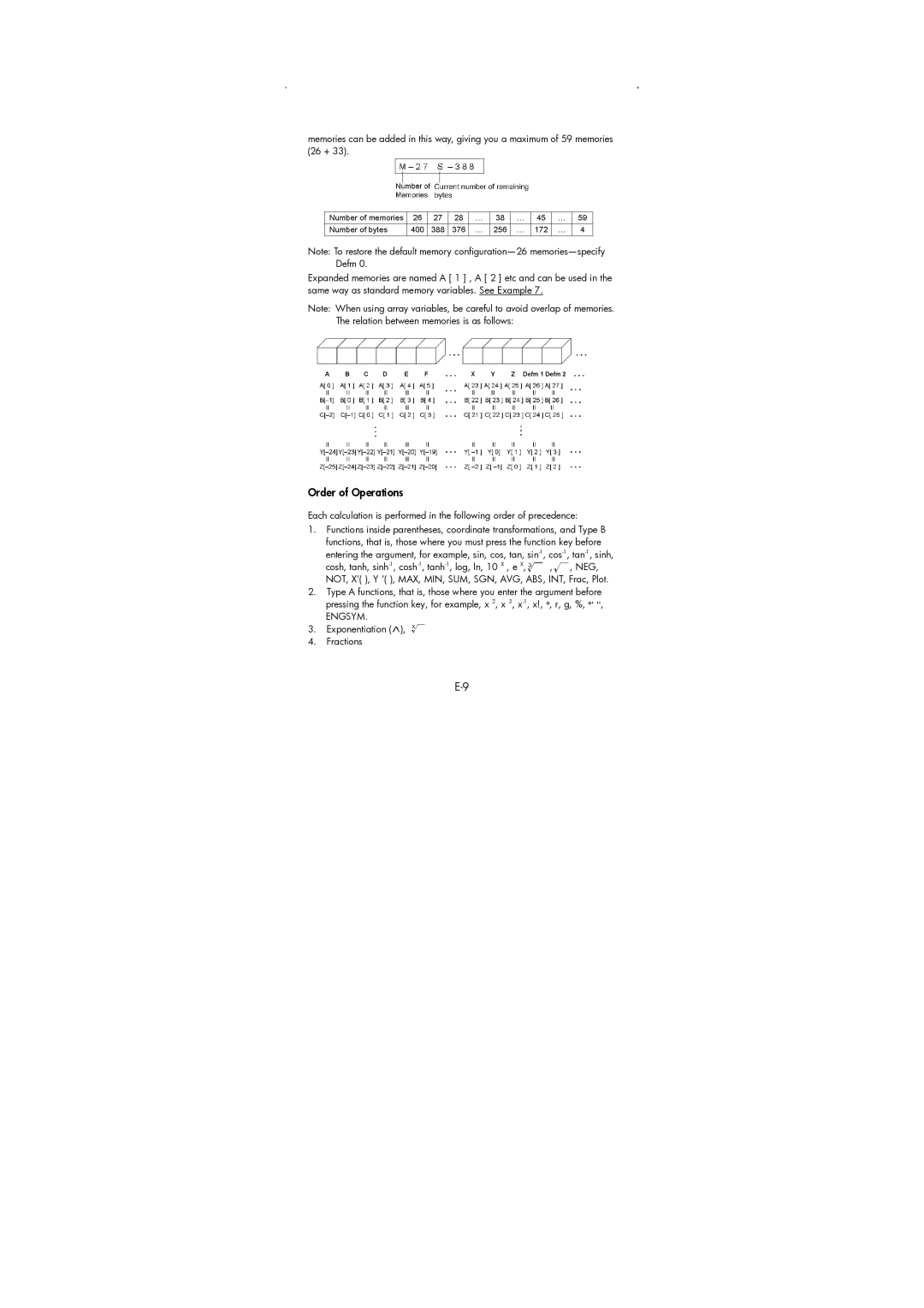 HP 9g Graphing manual Order of Operations 