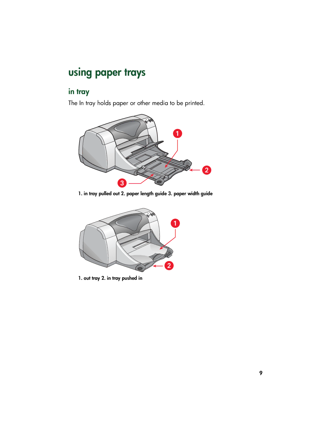 HP 9xx manual Using paper trays, Tray 